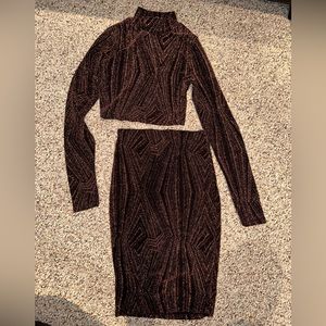 BLACK BEAD | TWO PIECE SPARKLY SET